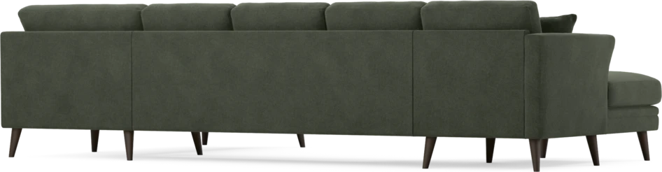 Eden - 3-sits soffa med schäslong vänster och divan höger - Grön
