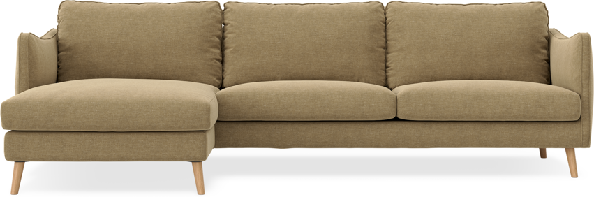 Madison - 3-sits soffa med schäslong vänster - Brun