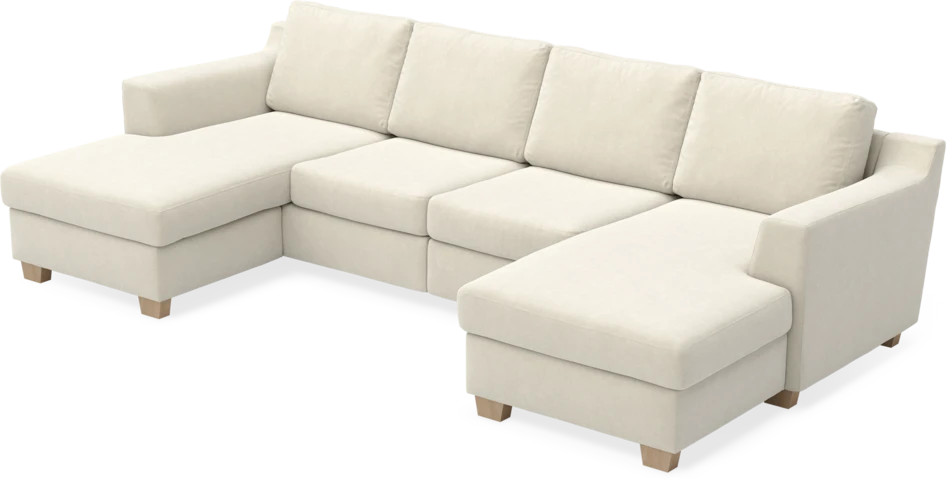 Friday - 2-sits soffa med två schäslonger - Beige