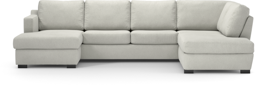 Friday - 3-sits soffa med schäslong vänster och divan höger - Vit