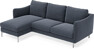 Madison Lux - 2-sits soffa med schäslong vänster - Blå