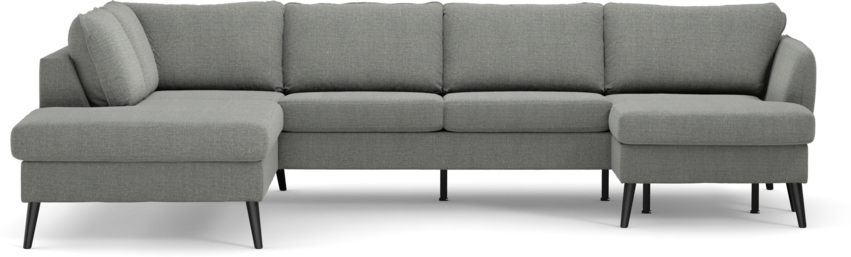 County - 3-sits soffa med divan vänster och schäslong höger - Grå