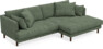 Harper - 4-sits med schäslong XL höger - Grön