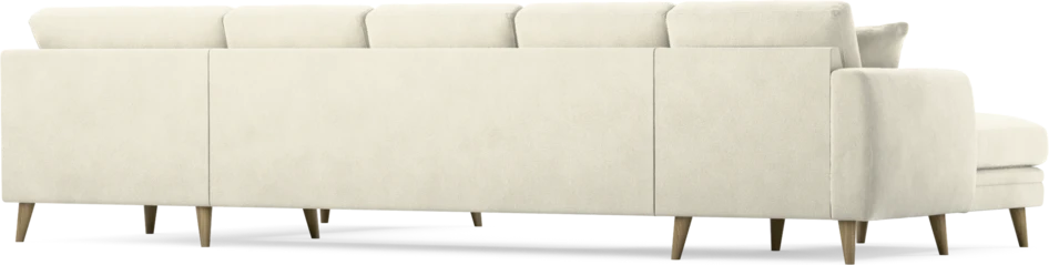 Eden - 3-sits soffa med schäslong vänster och divan höger - Vit