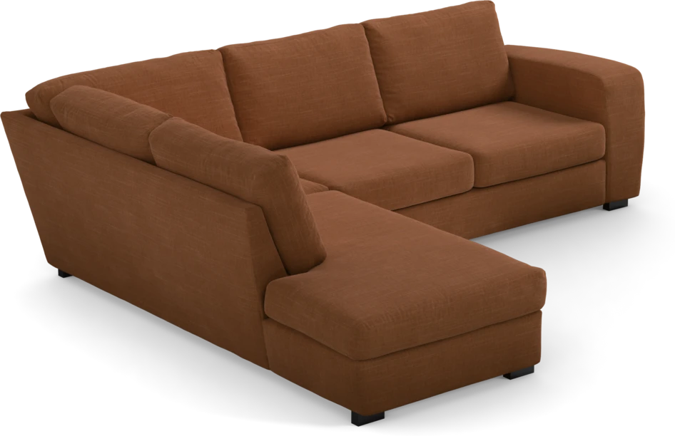 Friday - 2,5-sits soffa med divan vänster - Orange