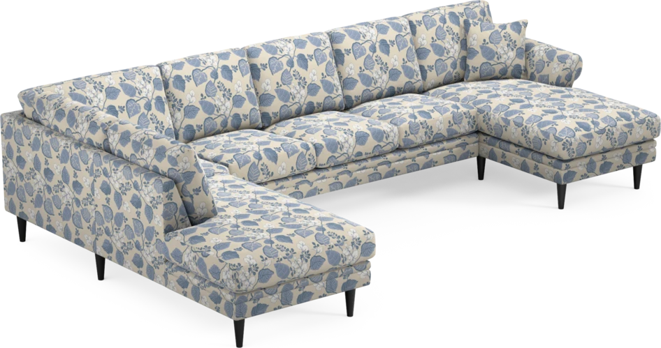 Eden - 3-sits soffa med divan vänster och schäslong höger - Flerfärgad