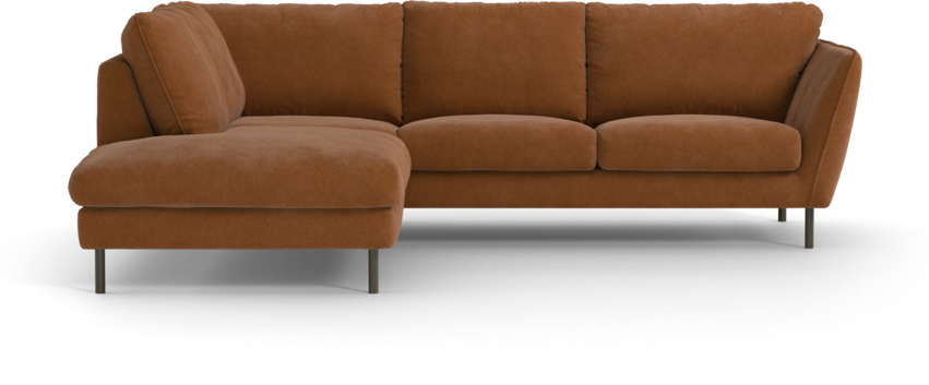 Madison Lux - 2-sits soffa med divan vänster - Orange