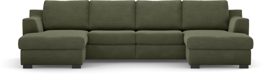 Friday - 2-sits soffa med två schäslonger - Grön