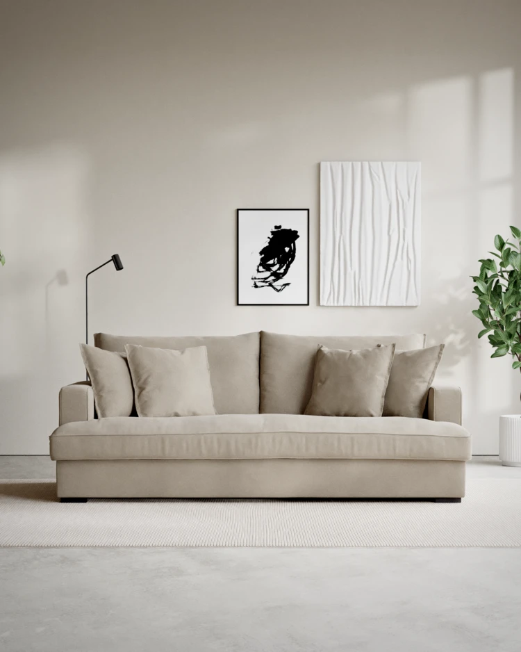 Mila - 3-sits soffa, hel dyna - inspiration