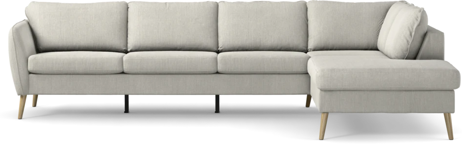 County - 3-sits soffa med divan höger - Grå