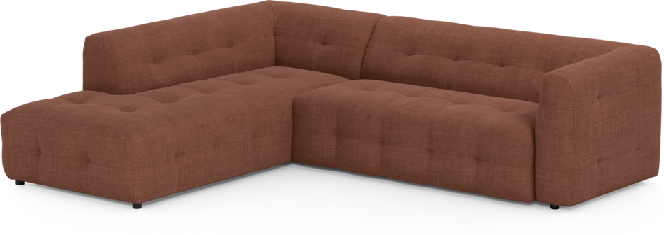 Bella - 3-sits soffa med divan vänster - Orange
