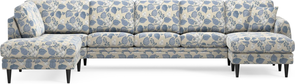 Eden - 3-sits soffa med divan vänster och schäslong höger - Flerfärgad
