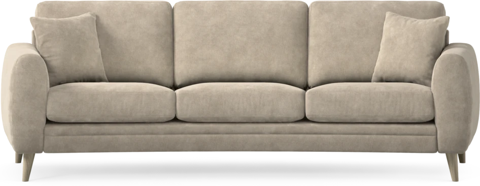 Eden - 3-sits soffa svängd - Beige