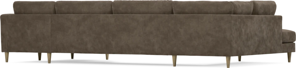 Bridge - 3-sits soffa med divan vänster och schäslong höger - Brun