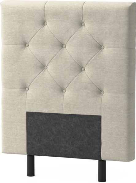 Delux Pikerad Låg - Sänggavel, 90-210 cm - Beige