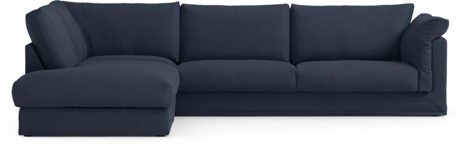 Cherrie Klädsel - Klädsel till 3-sits soffa med divan vänster - Blå