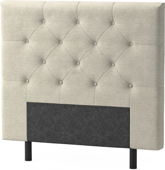 Delux Pikerad Låg - Sänggavel, 90-210 cm - Beige