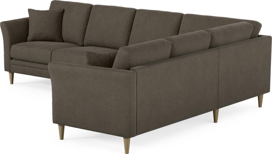 Eden - Hörnsoffa, 3+2-sits - Brun