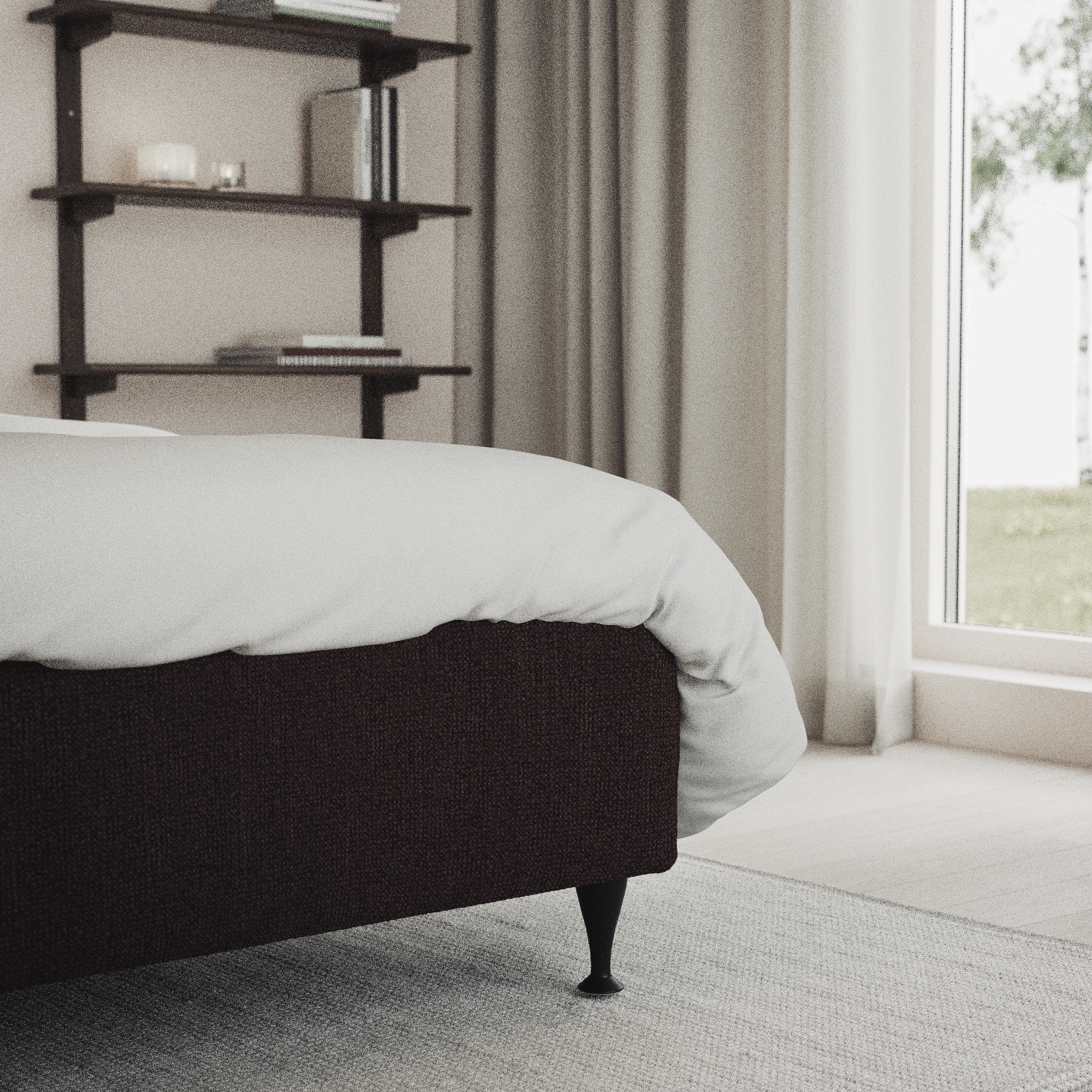 Delux Exclusive - Kontinentalsäng, enkelsäng 120 cm med bäddmadrass och sängben - inspiration