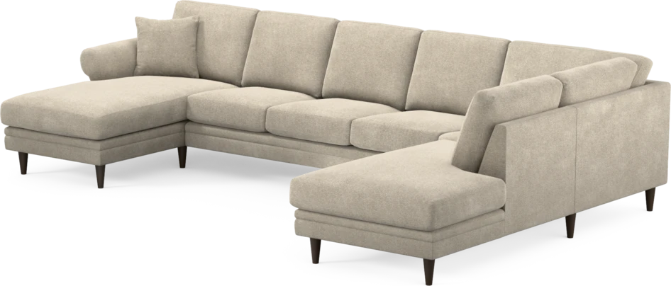 Eden - 3-sits soffa med schäslong vänster och divan höger - Beige