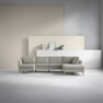 County - 3-sits soffa med schäslong vänster och divan höger - Grå