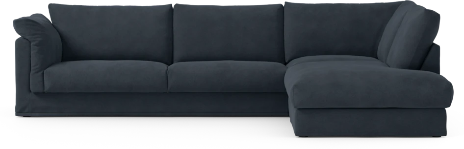 Cherrie Klädsel - Klädsel till 3-sits soffa med divan höger - Blå