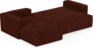 Ide - Bäddsoffa 3-sits med schäslong vänster - Röd