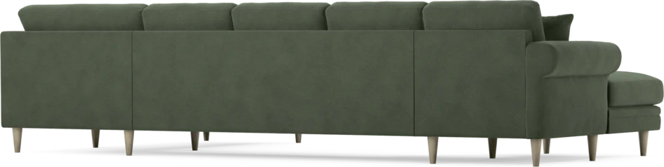 Eden - 3-sits soffa med schäslong vänster och divan höger - Grön