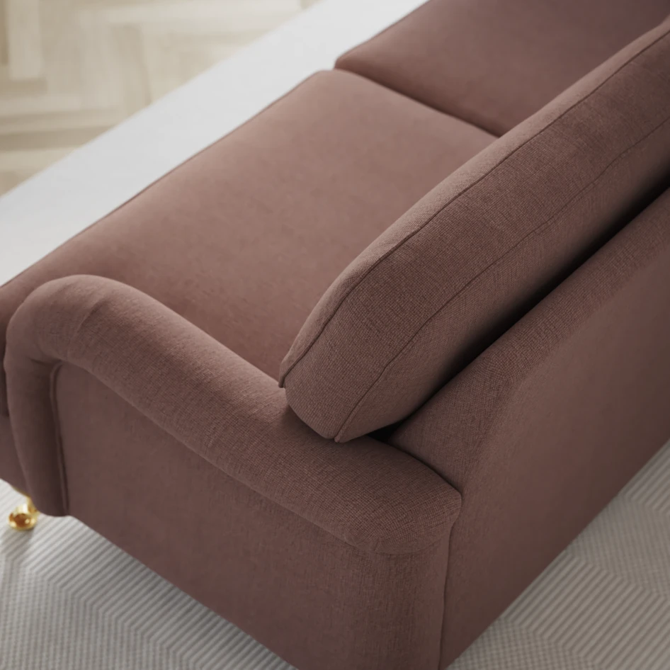 Oxford - 3-sits soffa svängd - Rosa