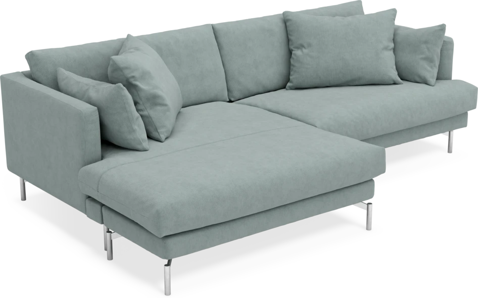 Harper - 4-sits med schäslong XL vänster - Grön