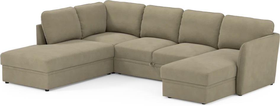 Öland - Bäddsoffa med divan vänster och schäslong höger - Beige