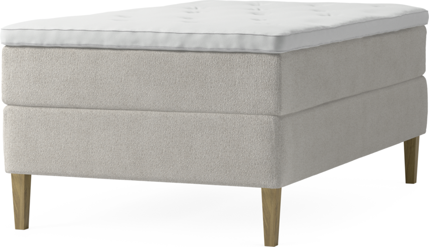 Delux Exclusive - Kontinentalsäng, enkelsäng 120 cm med bäddmadrass och sängben