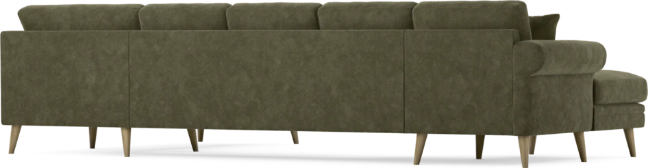 Eden - 3-sits soffa med schäslong vänster och divan höger - Grön