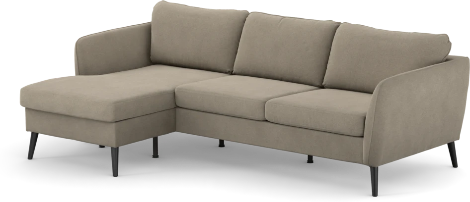 County - 3-sits soffa med flyttbar schäslong - Beige