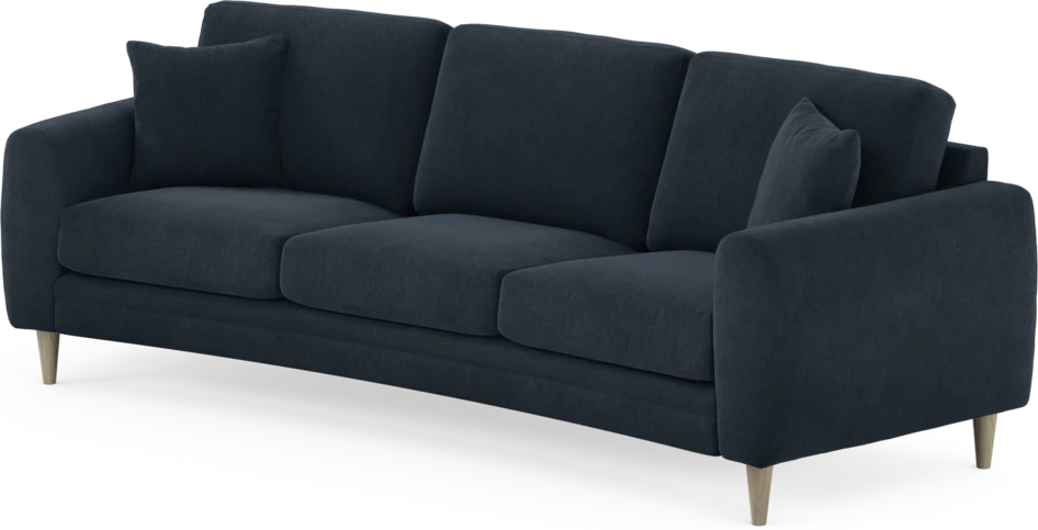 Eden - 3-sits soffa svängd - Blå