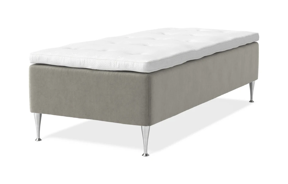Dream Delux - Ramsäng, enkelsäng med bäddmadrass Dream Delux vit  - Beige