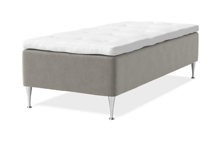 Dream Delux - Ramsäng, enkelsäng med bäddmadrass Dream Delux vit - Beige