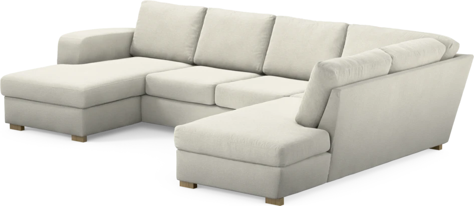 Friday - 3-sits soffa med schäslong vänster och divan höger - Vit