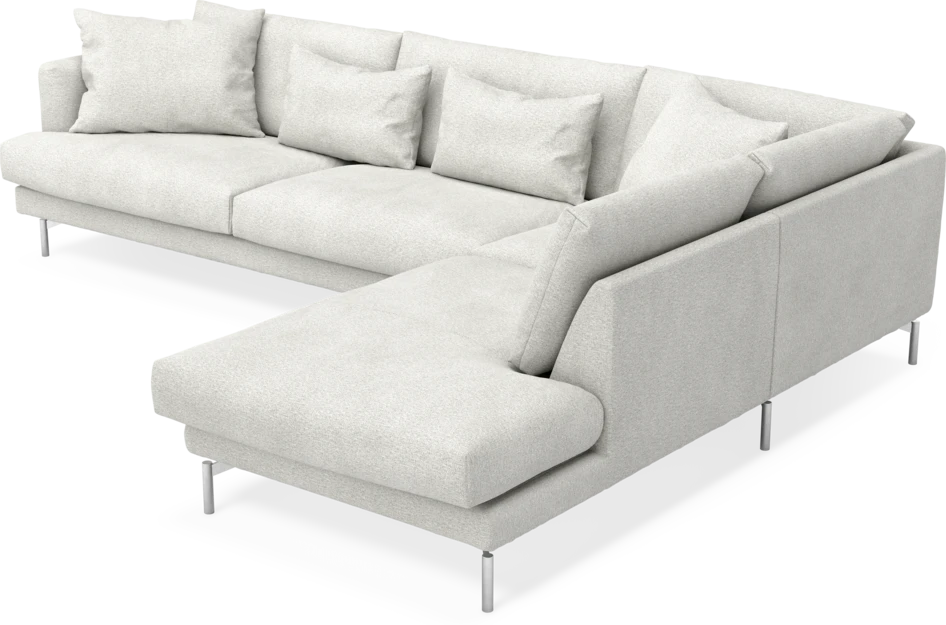 Harper - 3-sits soffa med divan höger - Vit