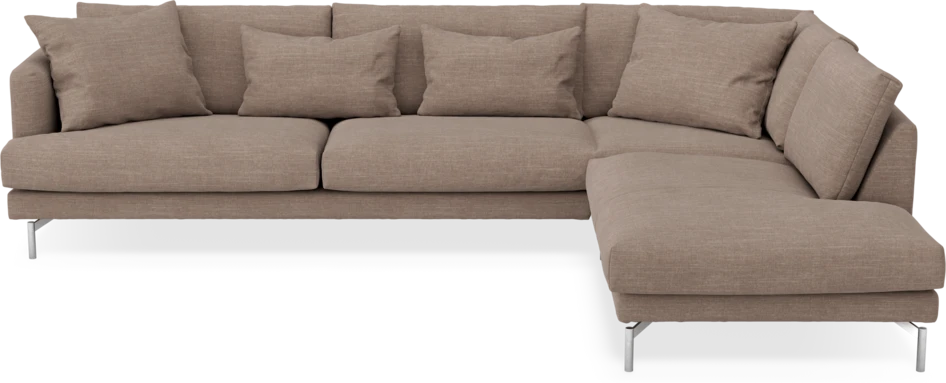 Harper - 3-sits soffa med divan höger - Brun