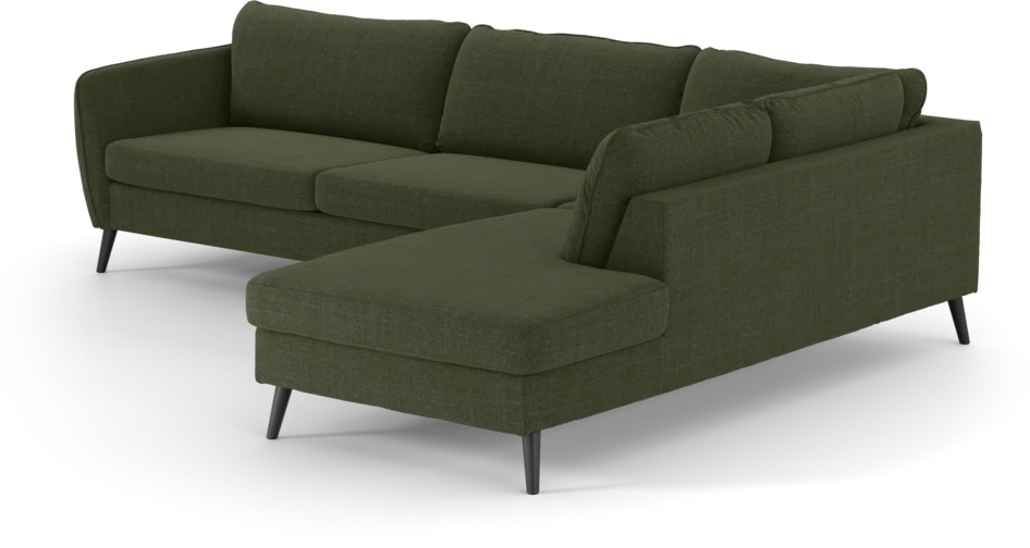 County - 2,5-sits soffa med divan höger - Grön
