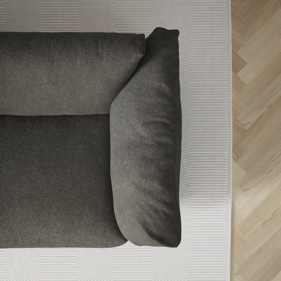 Cherrie - 3-sits soffa med schäslong vänster, fast klädsel - Grå