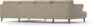 Madison Lux - 2-sits soffa med schäslong vänster och divan höger - Beige