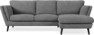 Madison Lux - 2-sits soffa med schäslong höger - Vit