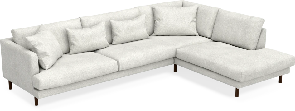 Harper - 3-sits soffa med divan höger - Vit