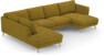 Madison Lux - 2-sits soffa med divan vänster och schäslong höger - Gul