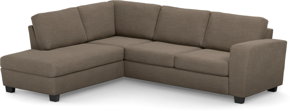 Friday - 2,5-sits soffa med divan vänster - Brun