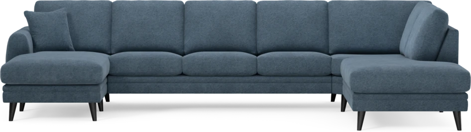 Eden - 3-sits soffa med schäslong vänster och divan höger - Blå