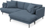 Harper - 4-sits med schäslong XL höger - Blå
