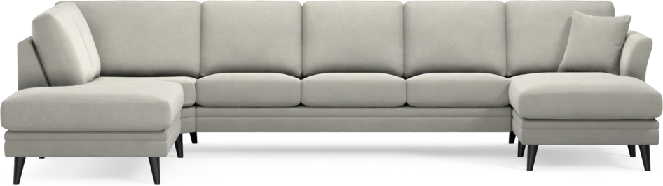 Eden - 3-sits soffa med divan vänster och schäslong höger - Grå